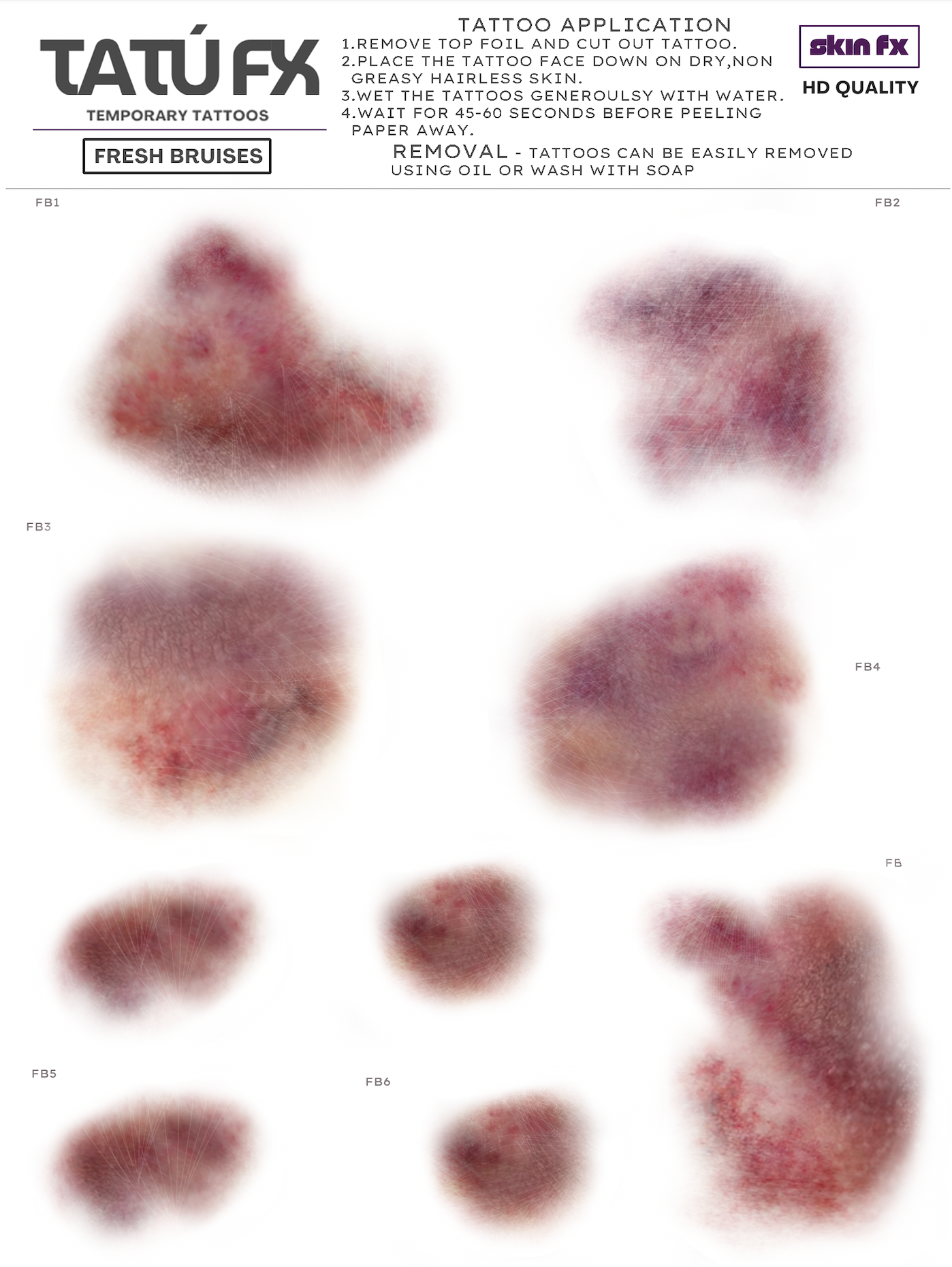 Bruises - Fresh Medium Size, Medium - Dark Skin Tone