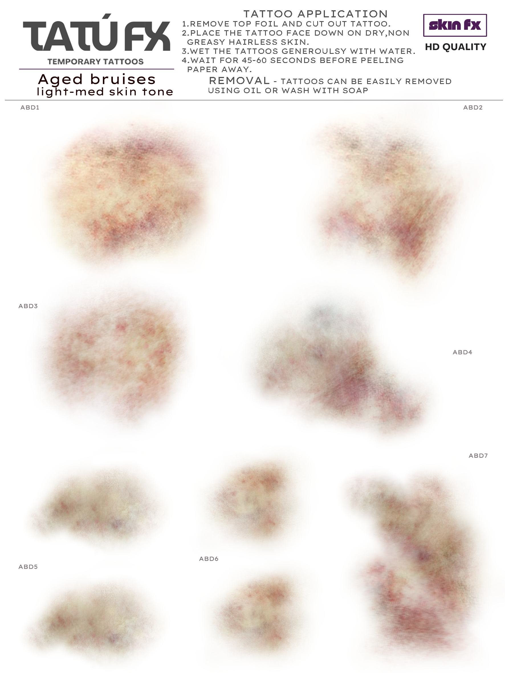 Bruising - Aged Medium Size, Pale - Medium Skin Tone